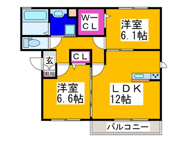 ヴィラージュの物件間取画像